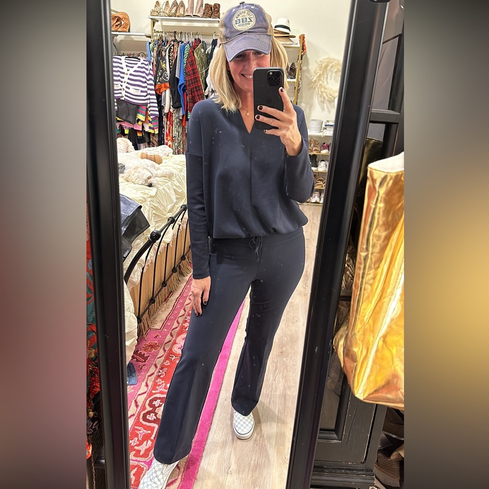 Women's Navy Bootcut Pants